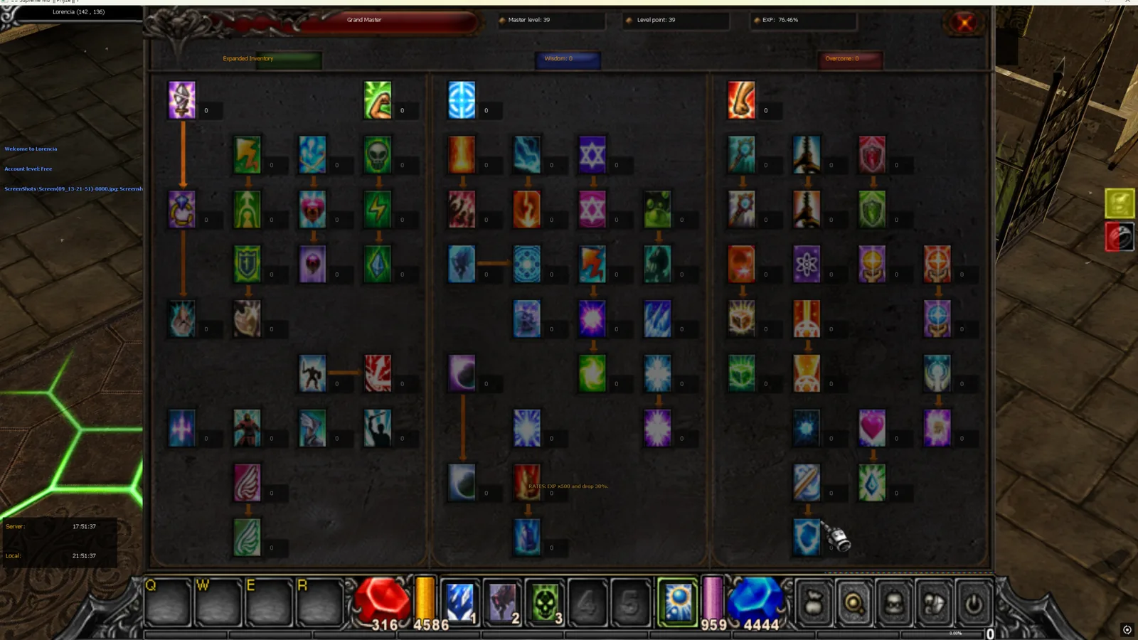 Fixed Wisdom Master Skill Tree in MU Supreme